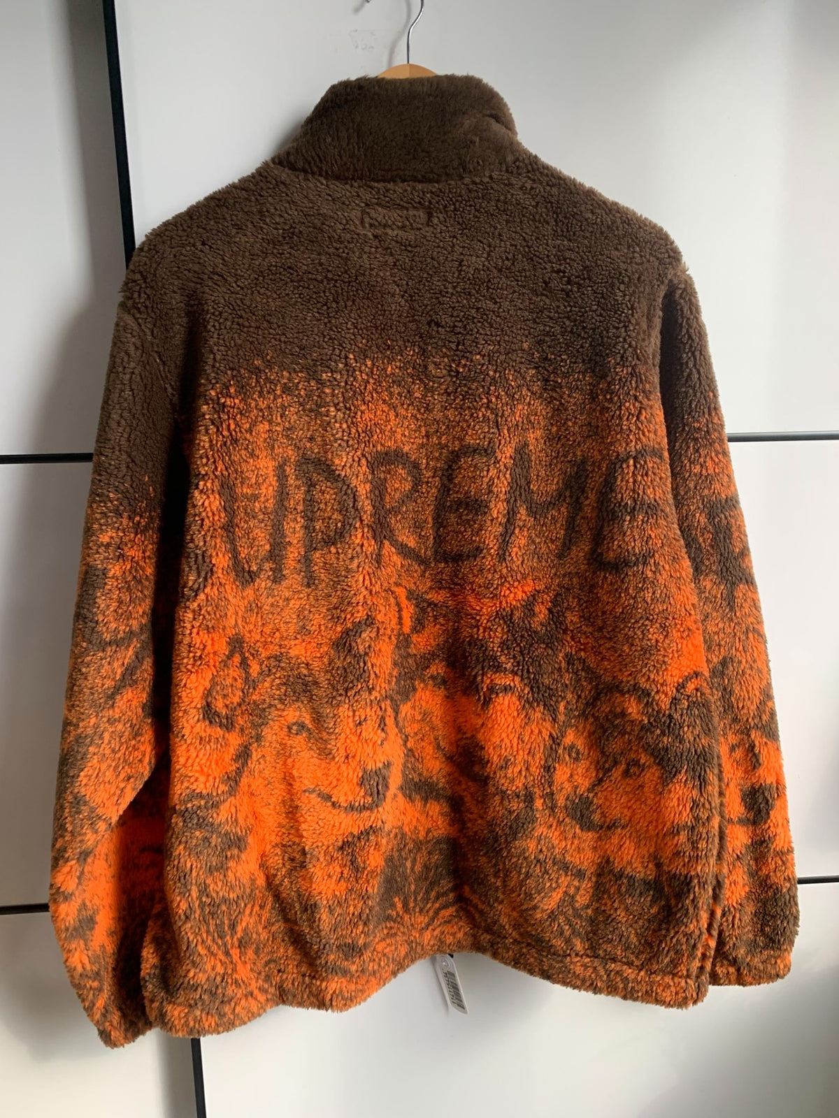 Supreme SS19 Orange Wolf Fleece Jacket