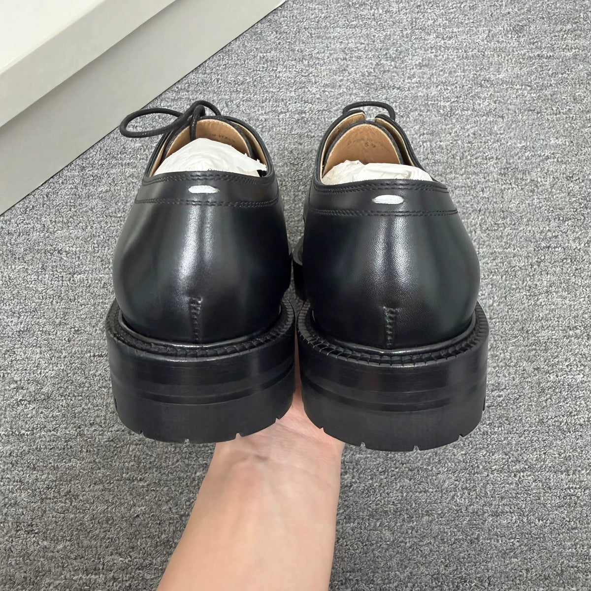 Maison Margiela Tabi Split Toe Chunky Sole Leather Loafers