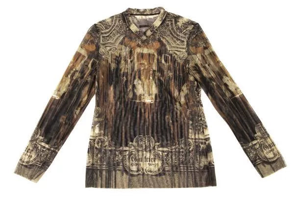 Jean Paul Gaultier Vintage Portrait Mesh Top