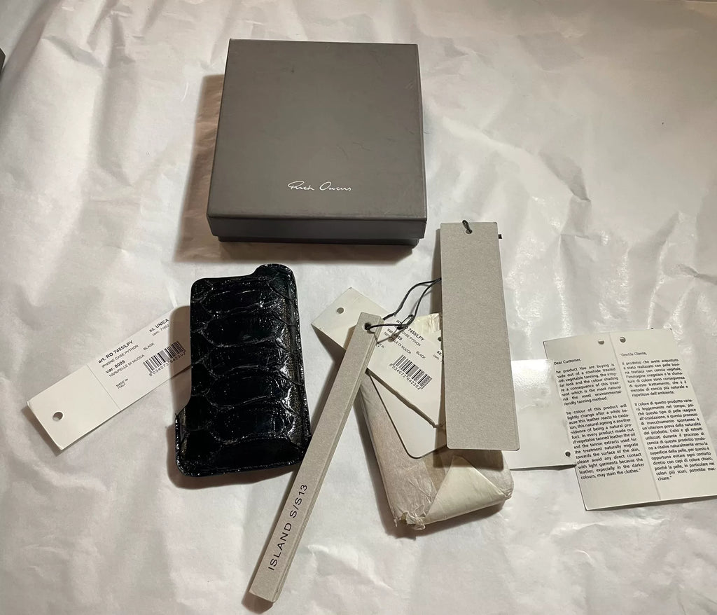 Rick Owens FW13 Island Iphone case python Black Other