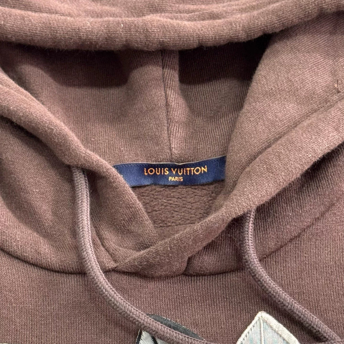 Louis Vuitton Brown Embroidered Cotton Hooded Sweater