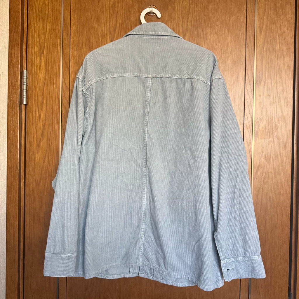 Celine Gold Button Arc de Triomphe Corduroy Jacket Shirt