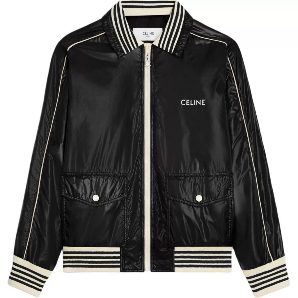 Celine Logo Print Black Jacket