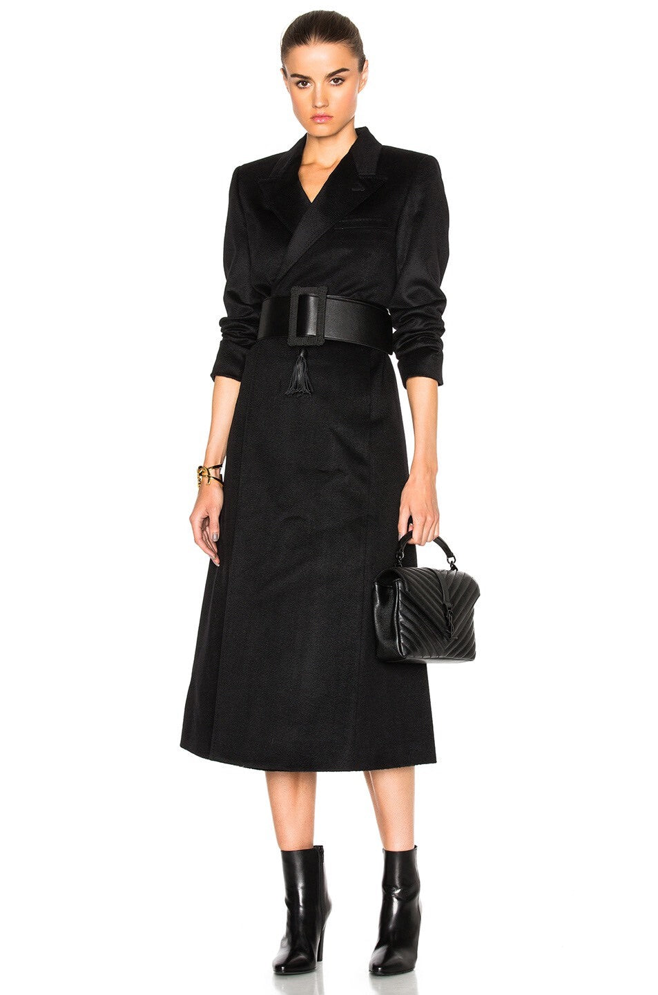 Saint Laurent 16fw Black Cashmere Coat
