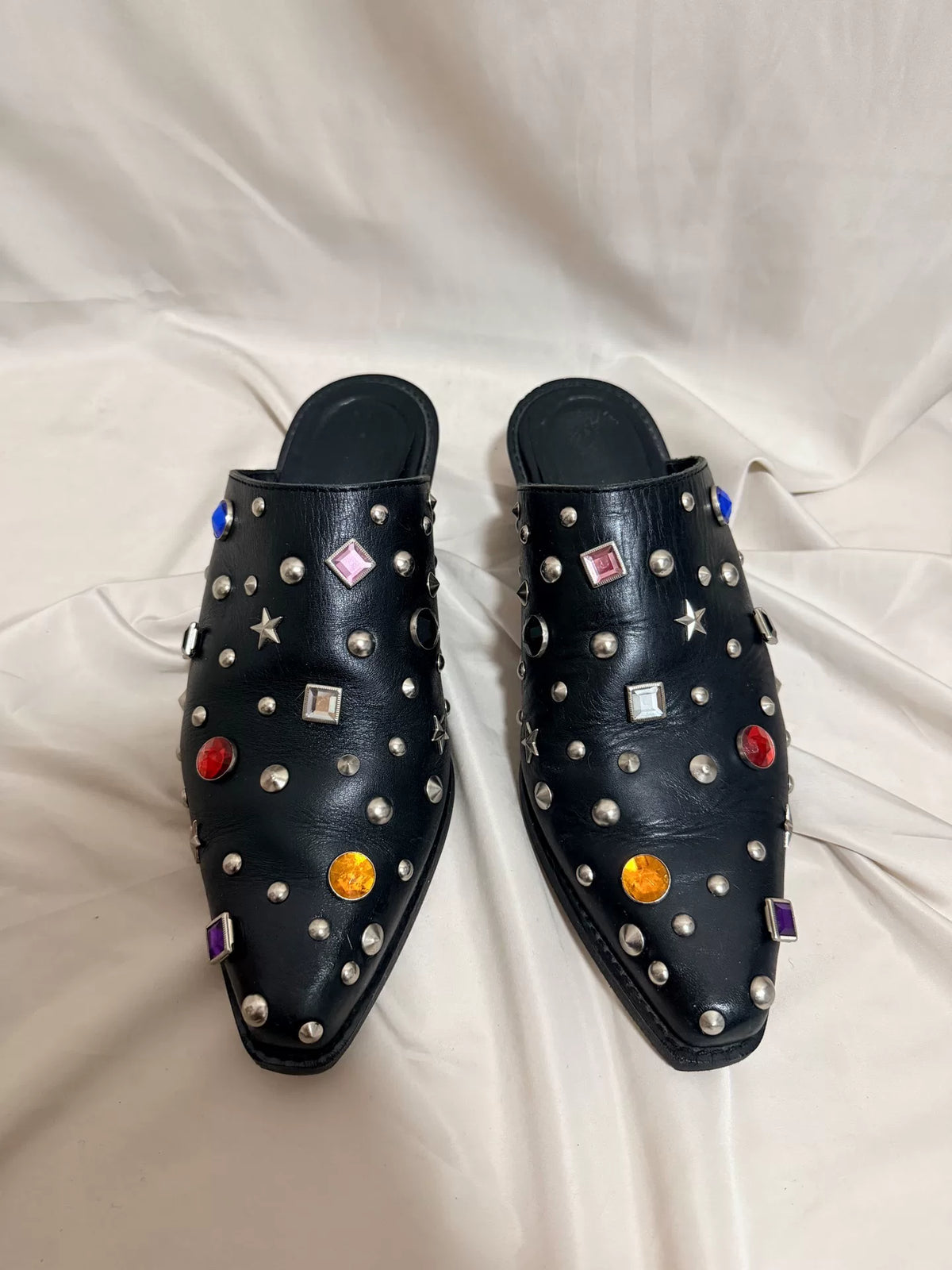 Junya Watanabe Studded Pointed Toe Slides