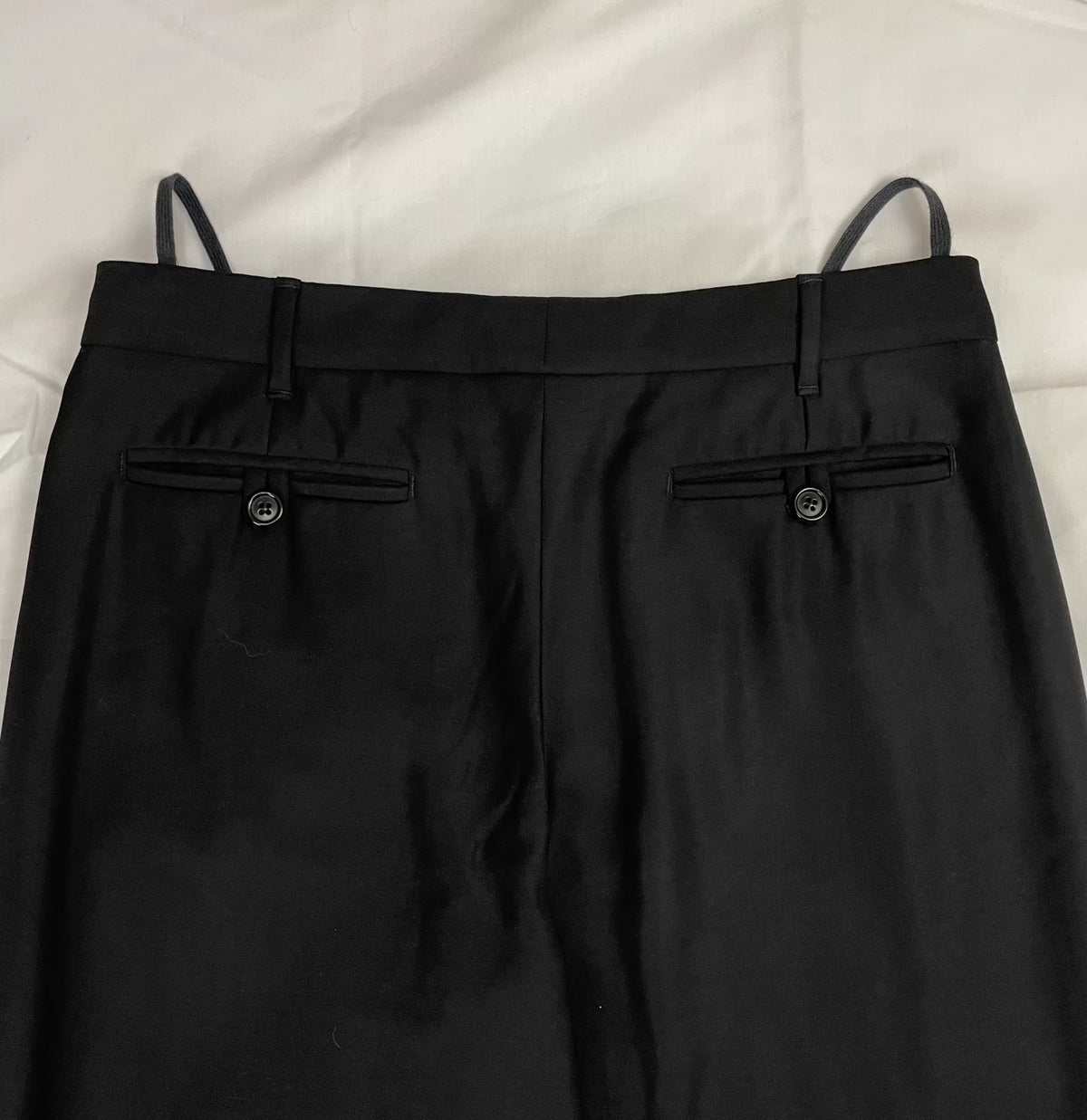 Helmut Lang 2004 Lace-Up Black Dress Pants