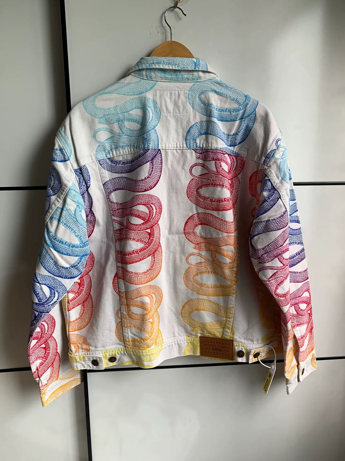 Supreme × HYSTERIC GLAMOUR White Snake Print Denim Jacket