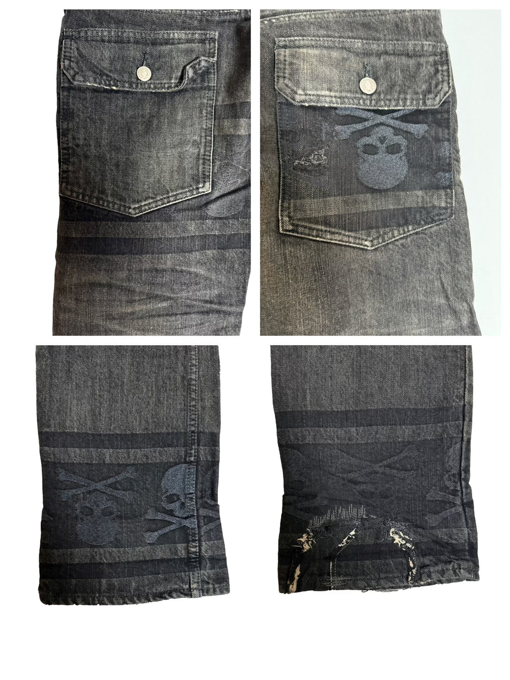 Mastermind Japan 11AW Mindblow Black Distressed Pants