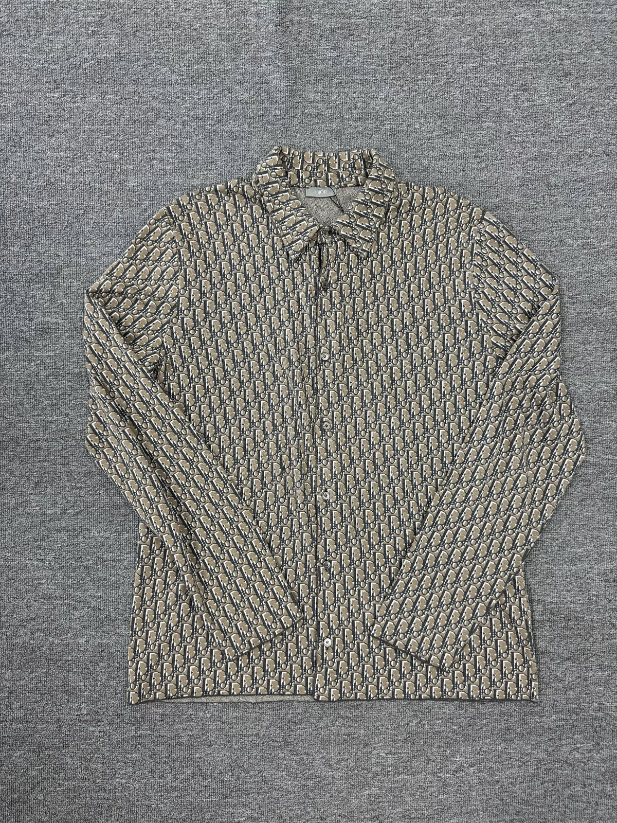 Dior All-Over Logo Long Sleeve Shirt