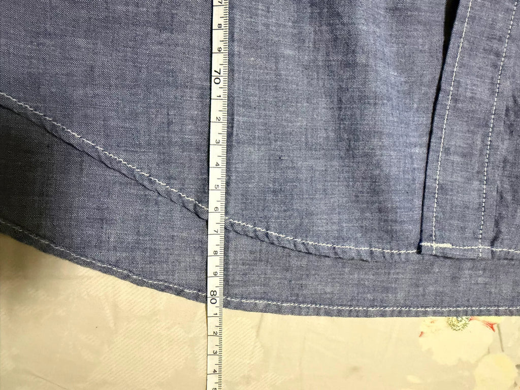visvim SS22 Indigo Cotton Silk Washed Workwear Shirt