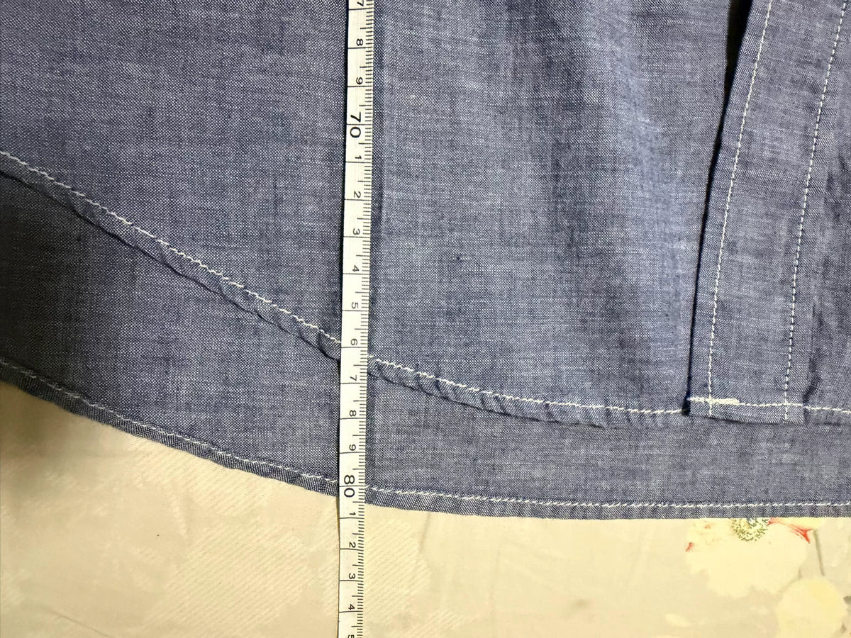 visvim SS22 Indigo Cotton Silk Washed Workwear Shirt