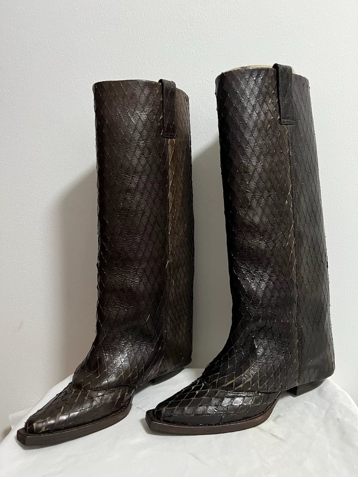 Givenchy snake skin tall boots