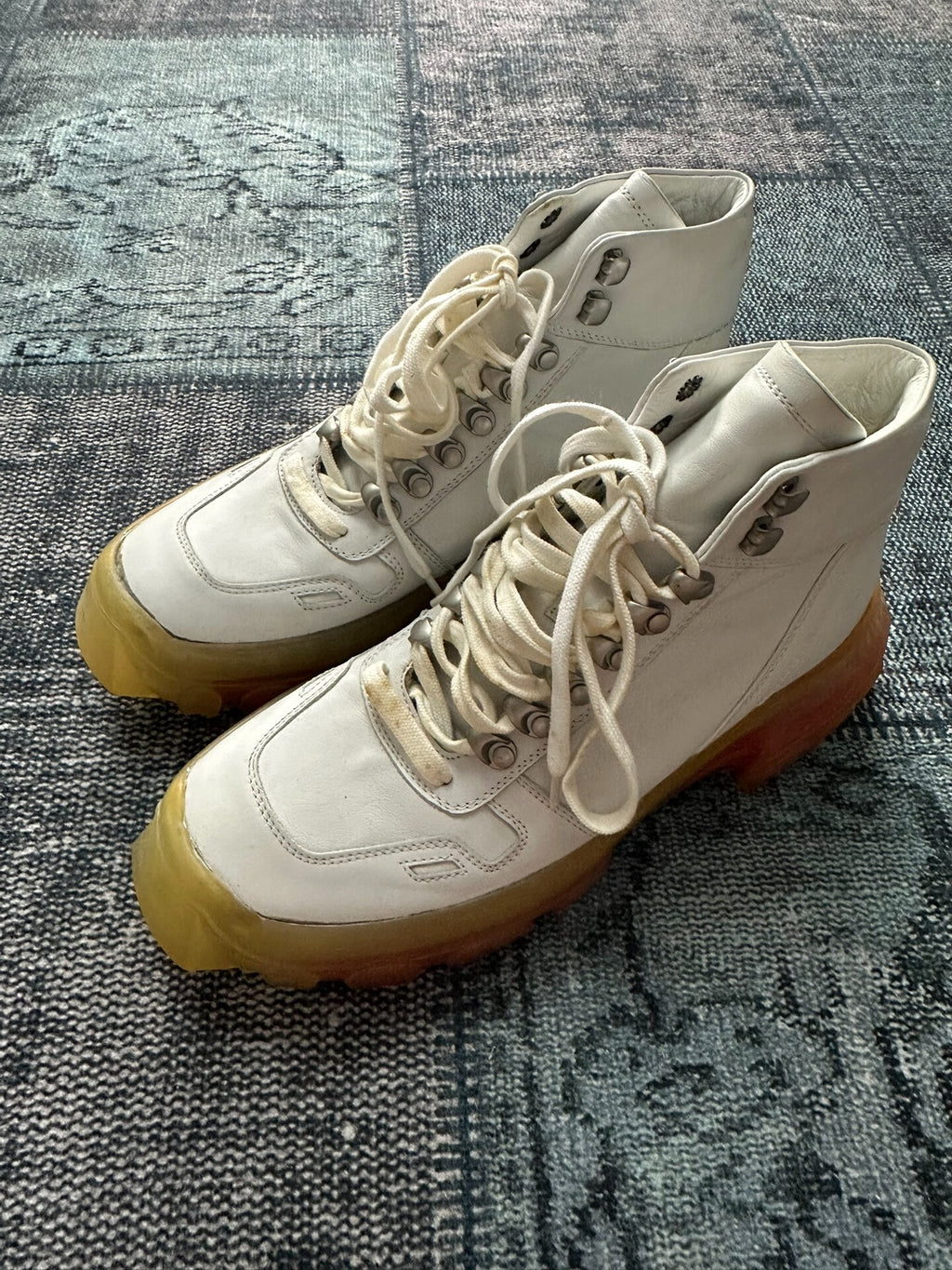 Rick Owens colorful gradient octopus sole boots