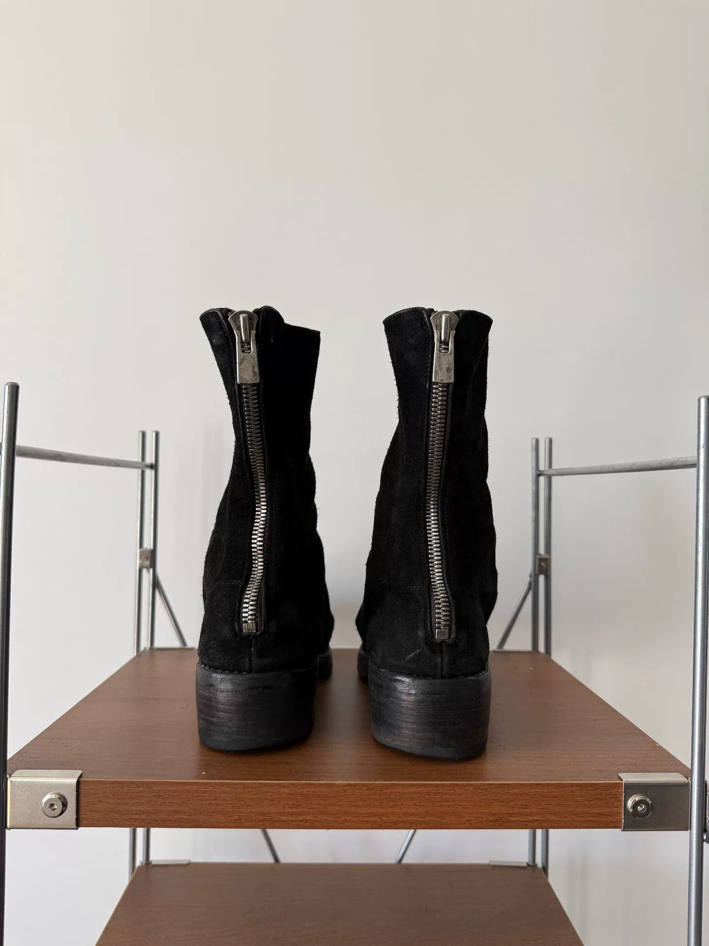 Guidi 788z Black Suede Horsehide Bottomed Large Size Men’s Boots