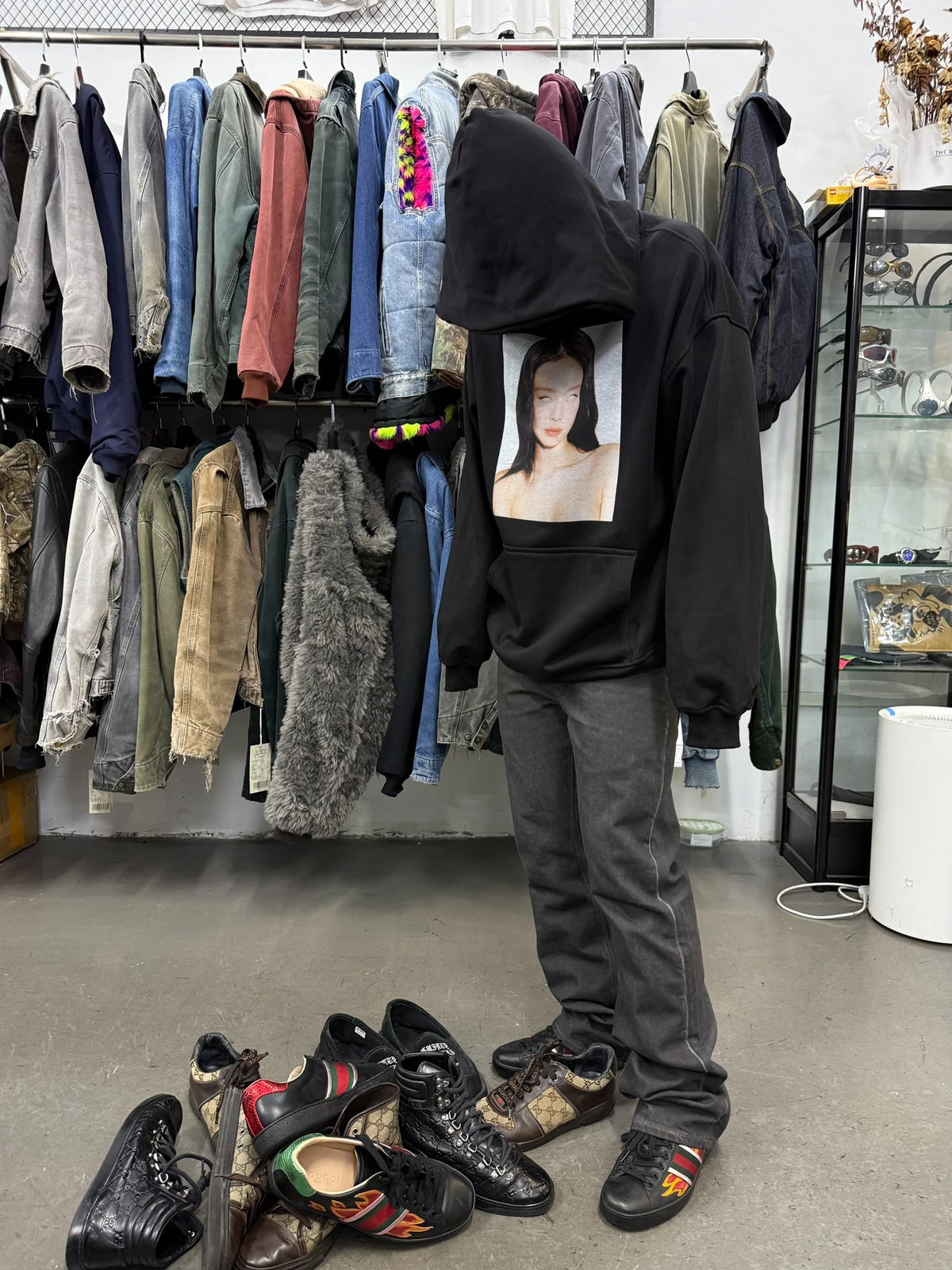 Gucci Black Flame Ace Sneakers