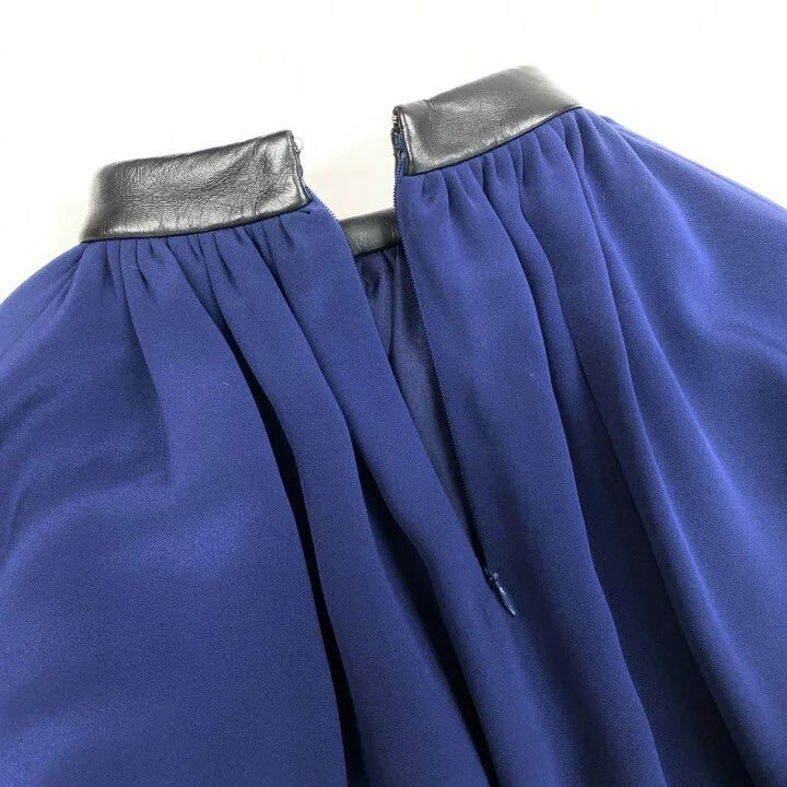 Celine Lambskin Collar Silk Dress