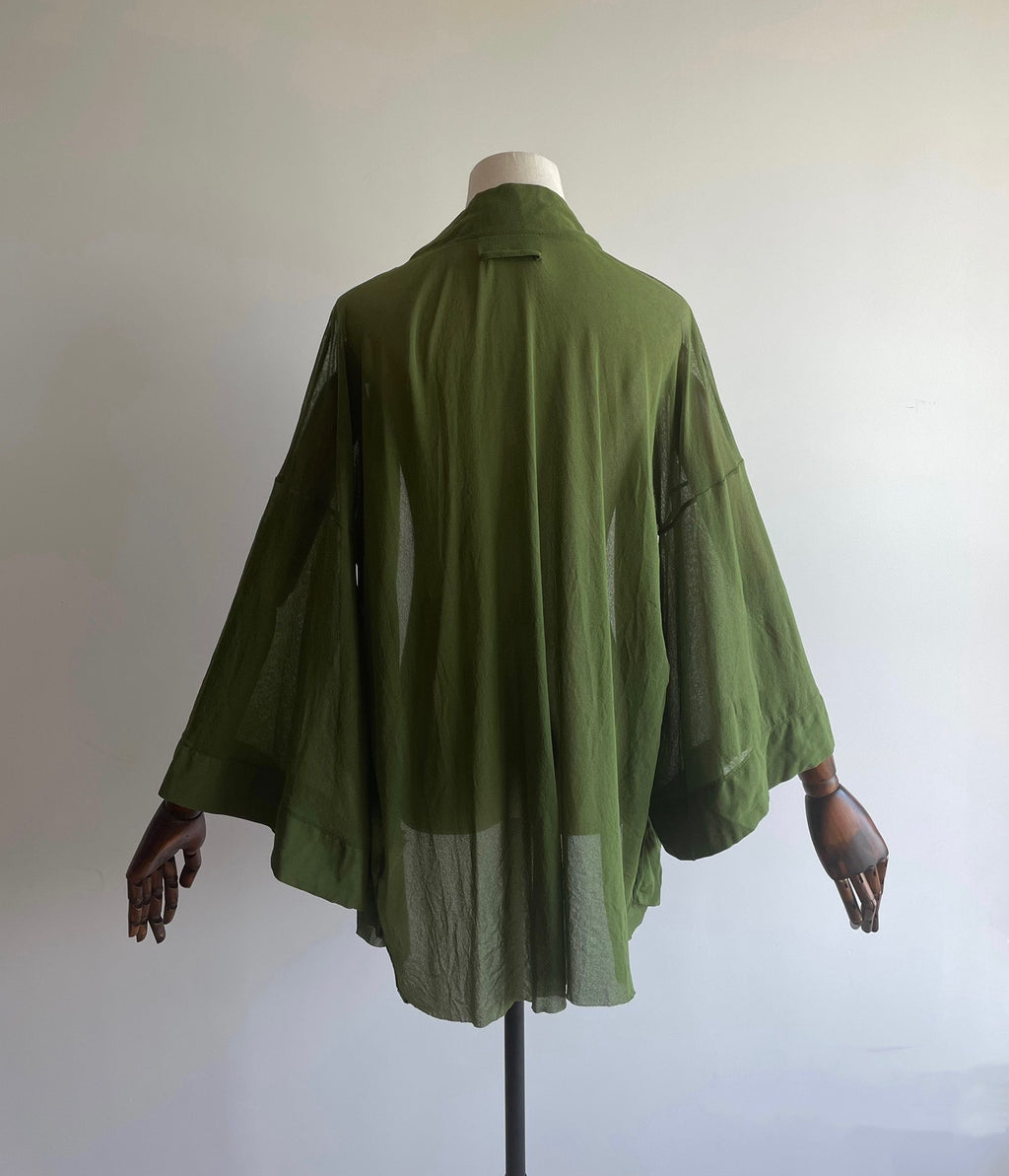 Jean Paul Gaultier Japanese-Style Green Blouse