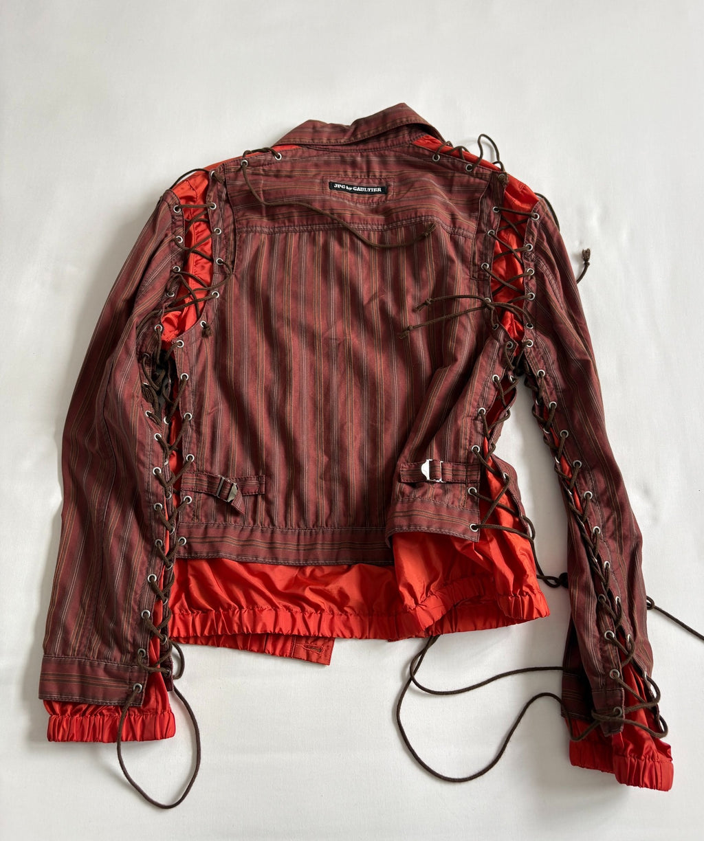 Jean Paul Gaultier lace-up jacket deconstructed drawstring coat