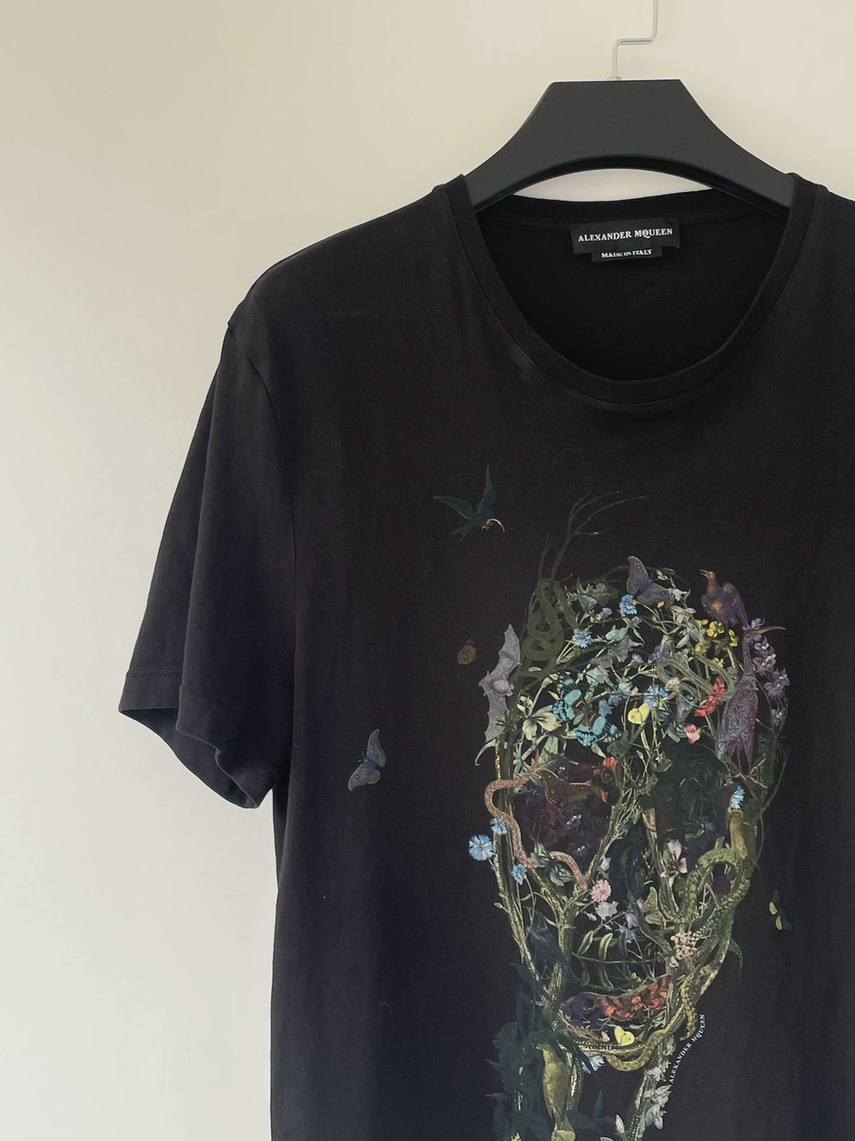 Alexnader McQueen｜SS2017 Skull and Flower Short Sleeve T-Shirt