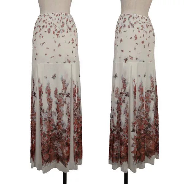 Jean Paul Gaultier Vintage White Floral Mesh Skirt