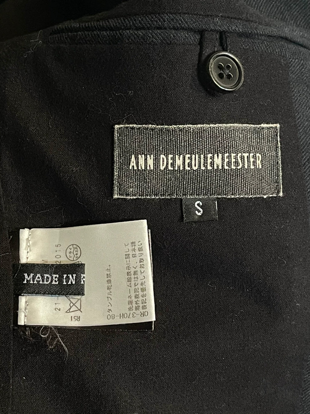 Ann Demeulemeester Vintage Wool-Cotton Blazer