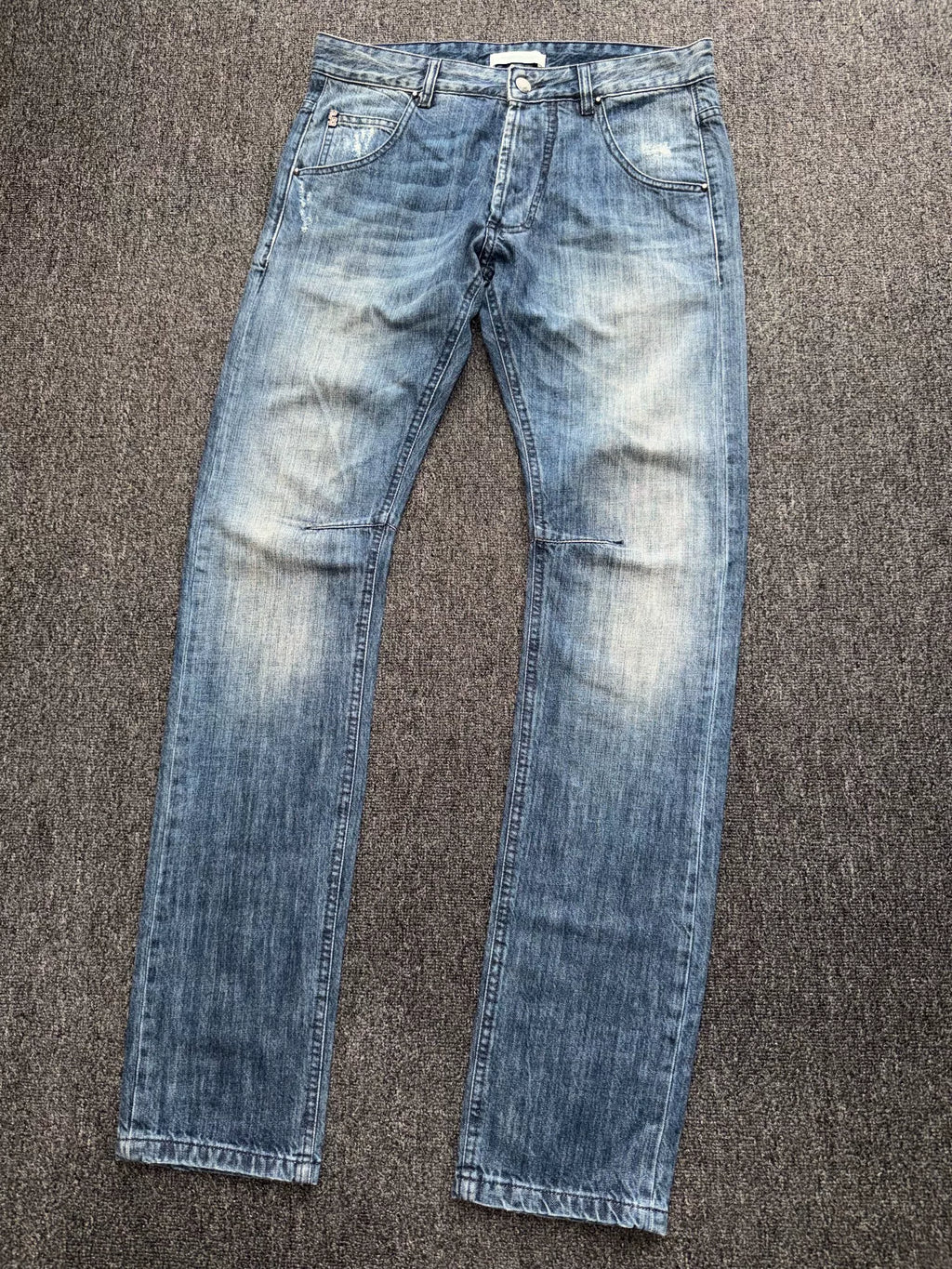 Pierre Balmain 12ss blue distressed denim jeans