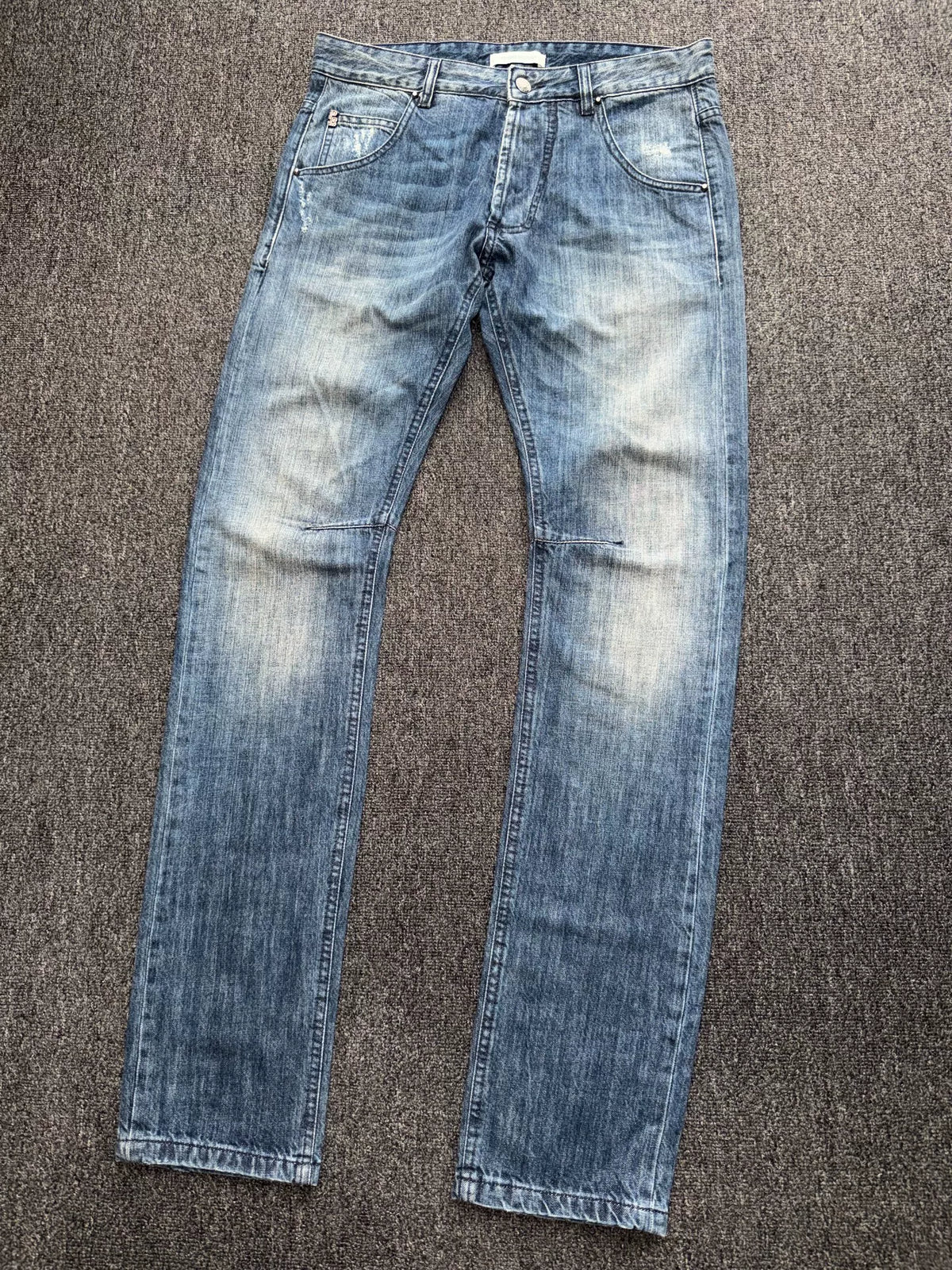 Pierre Balmain 12ss blue distressed denim jeans