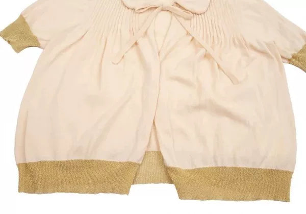 COMME des GARCONS Vintage Beige Bow Knit Top