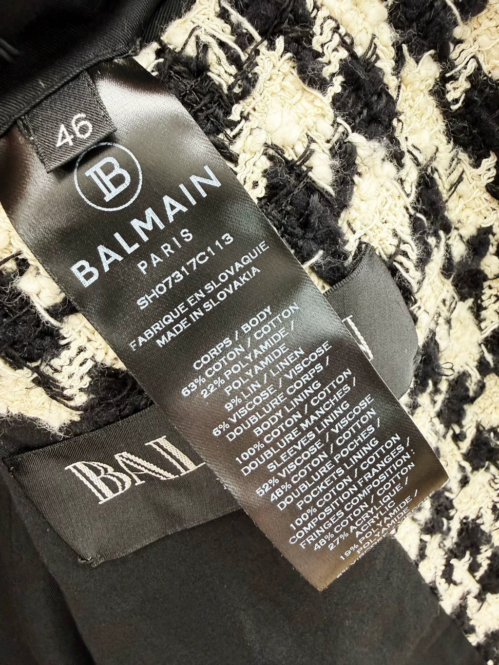Balmain Houndstooth Blazer