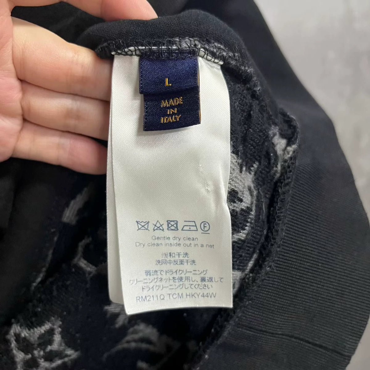 Louis Vuitton Black All-Over Jacquard Fleece Jacket