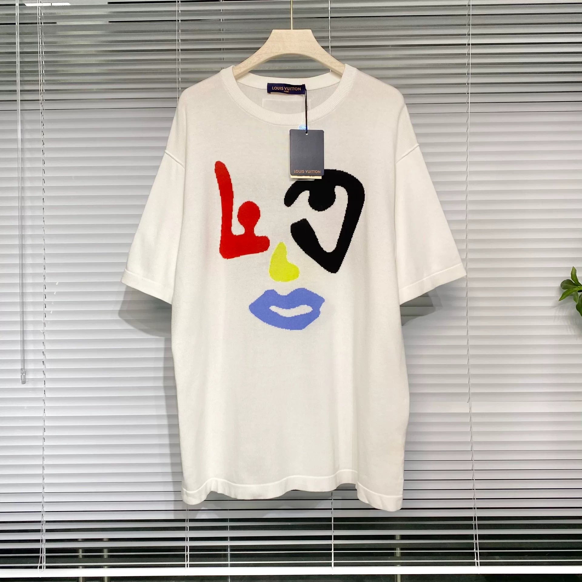 Louis Vuitton Logo Cotton White Short Sleeve T-Shirt