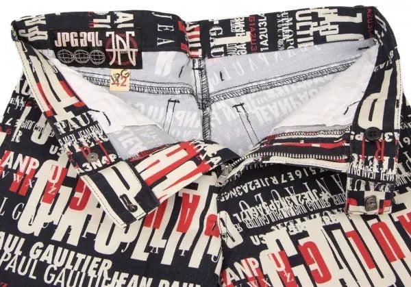 Jean Paul Gaultier Vintage Black Logo Print Trousers