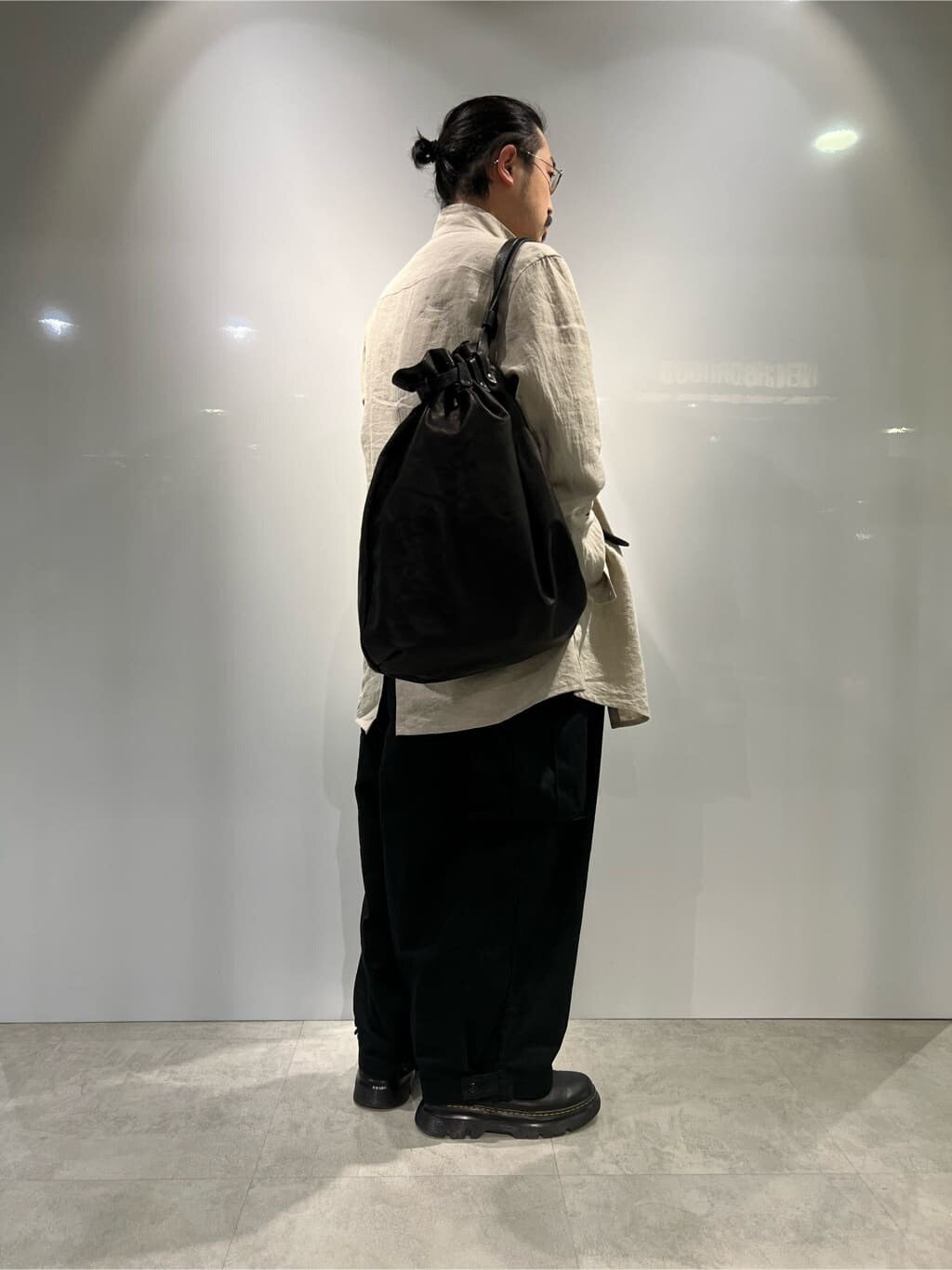Yohji Yamamoto studded bucket bag