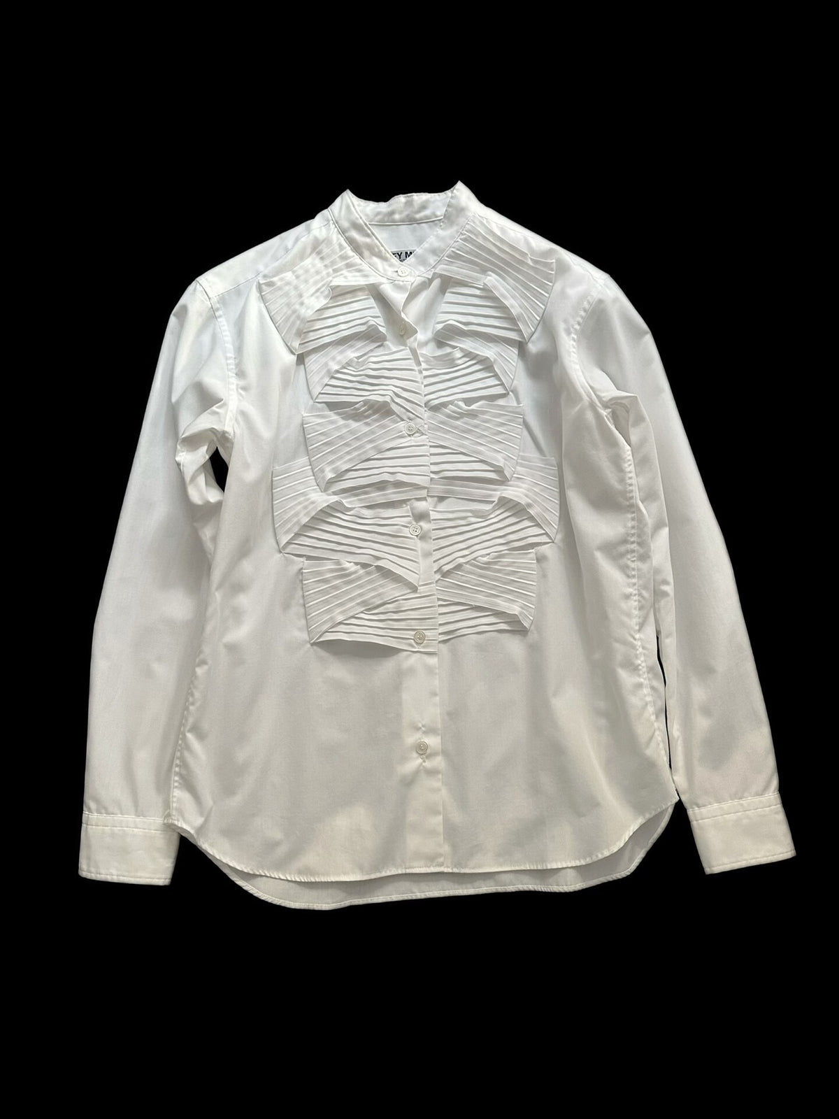 Issey Miyake mainline origami-decorated white shirt