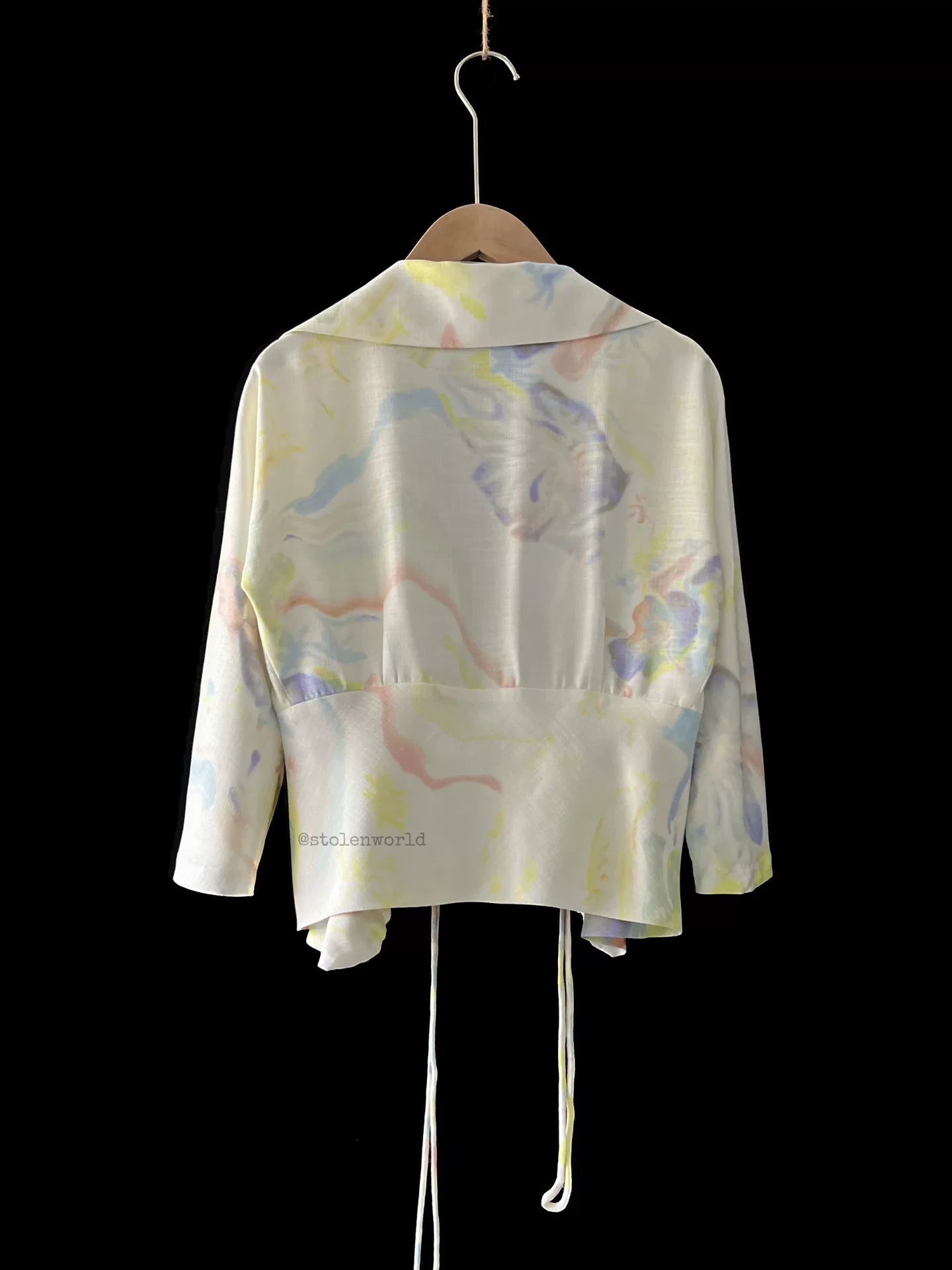 Issey Miyake 06SS Runway Oil Paint Drawstring Top - Devines