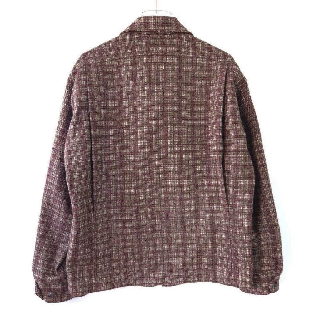 Yohji Yamamoto 1990s Wool Tweed Check Zip-Up Jacket