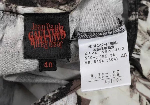 Jean Paul Gaultier Vintage Grey Portrait Floral Vest