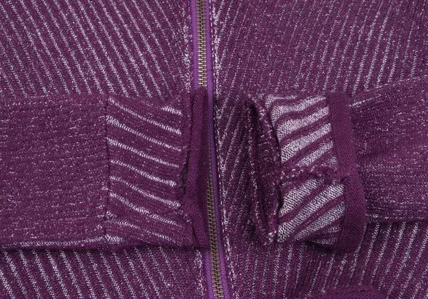 Jean Paul Gaultier Vintage Purple Zip-Up Knit Sweater