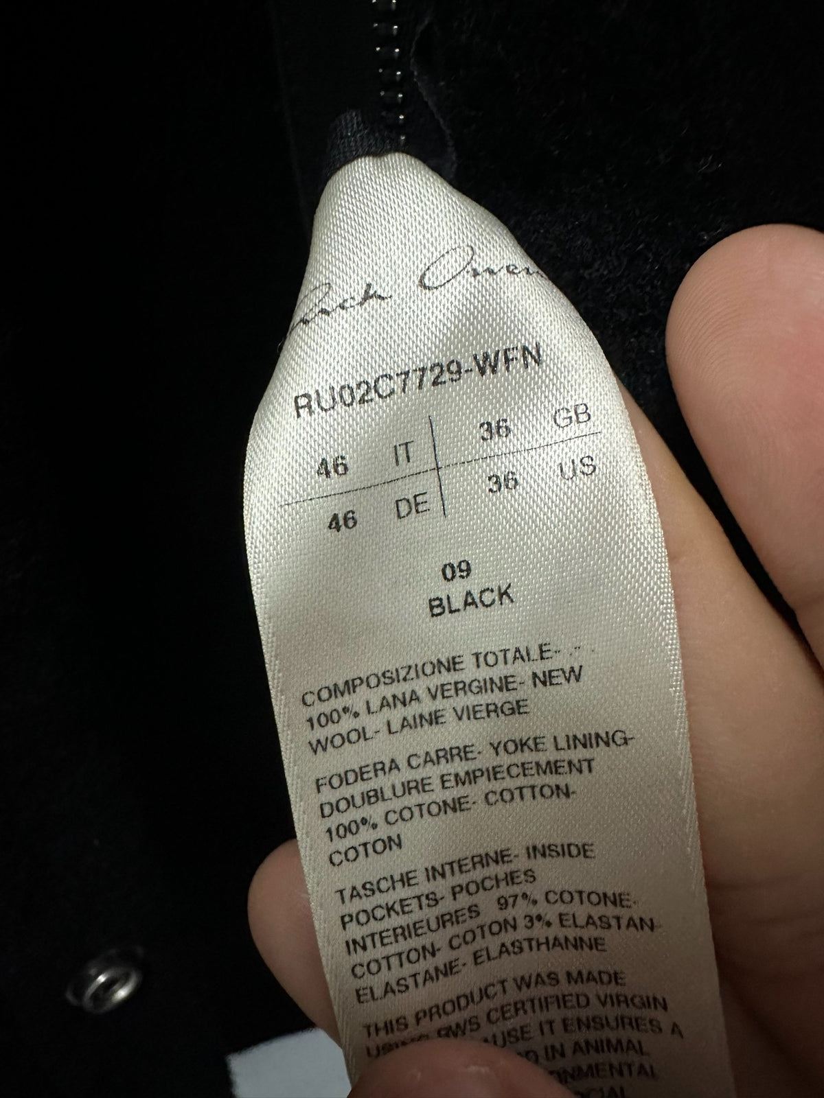 Rick Owens wool shirt jacket
