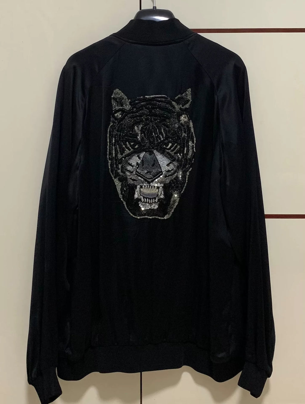 Saint Laurent 16SS Black Sequined Embroidered Jacket