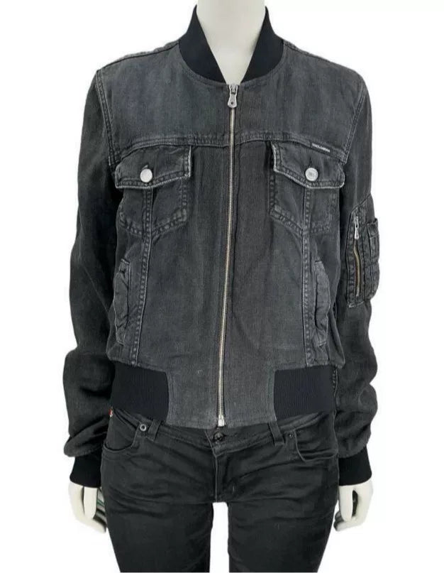 Dolce Gabbana Black Bomber Jacket