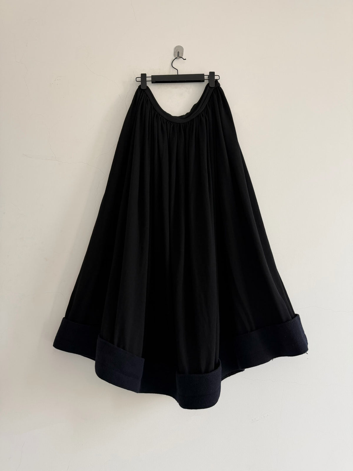 Yohji Yamamoto Fall/Winter 2002 runway piece Draped large wool umbrella skirt