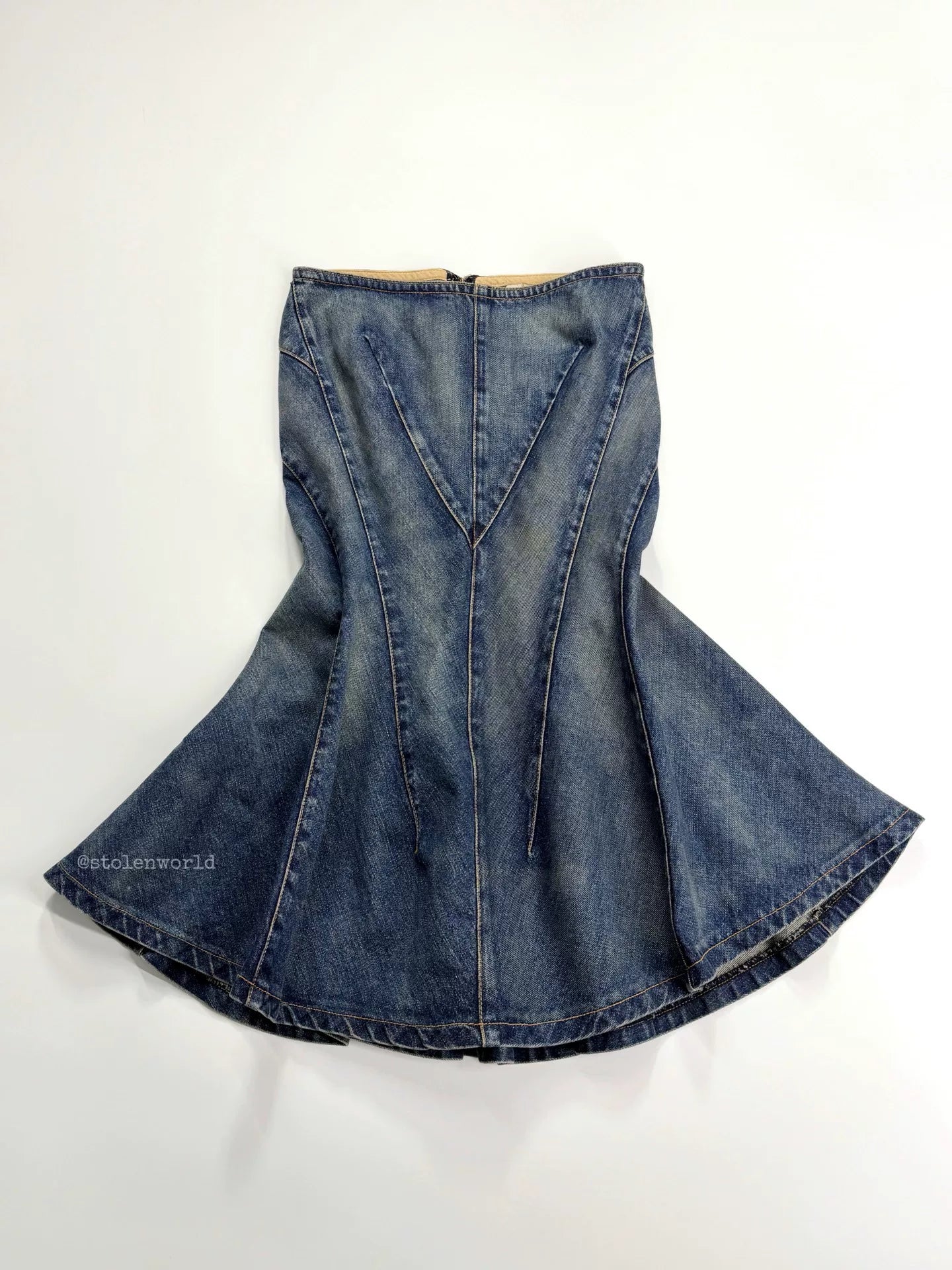 Junya Watanabe Deconstructed Denim Mermaid Skirt - Devines