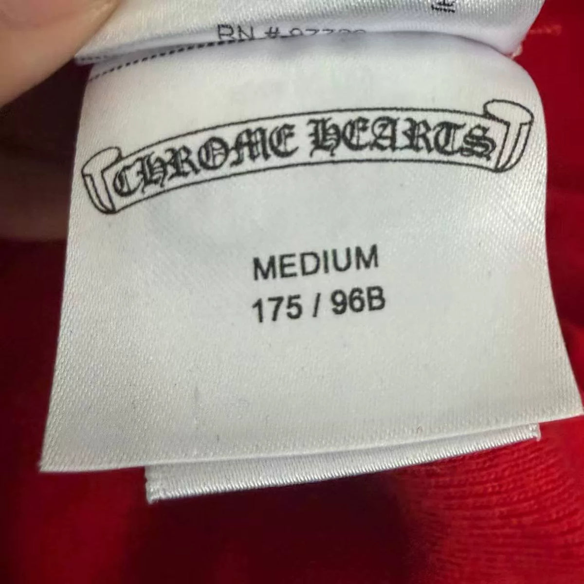 Chrome Hearts Black Red Three-Element Collar Sanskrit Long Sleeve Top