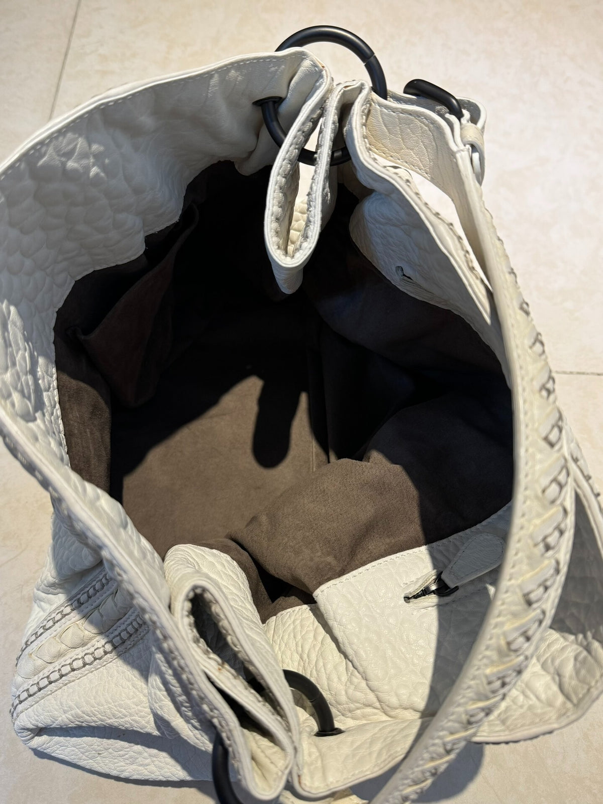 Bottega Veneta Parachute White Tote Bag