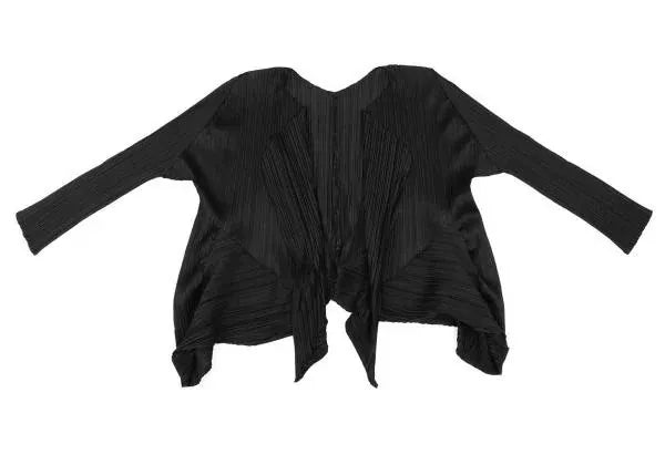 Issey Miyake Vintage Black Lace Pleated Top