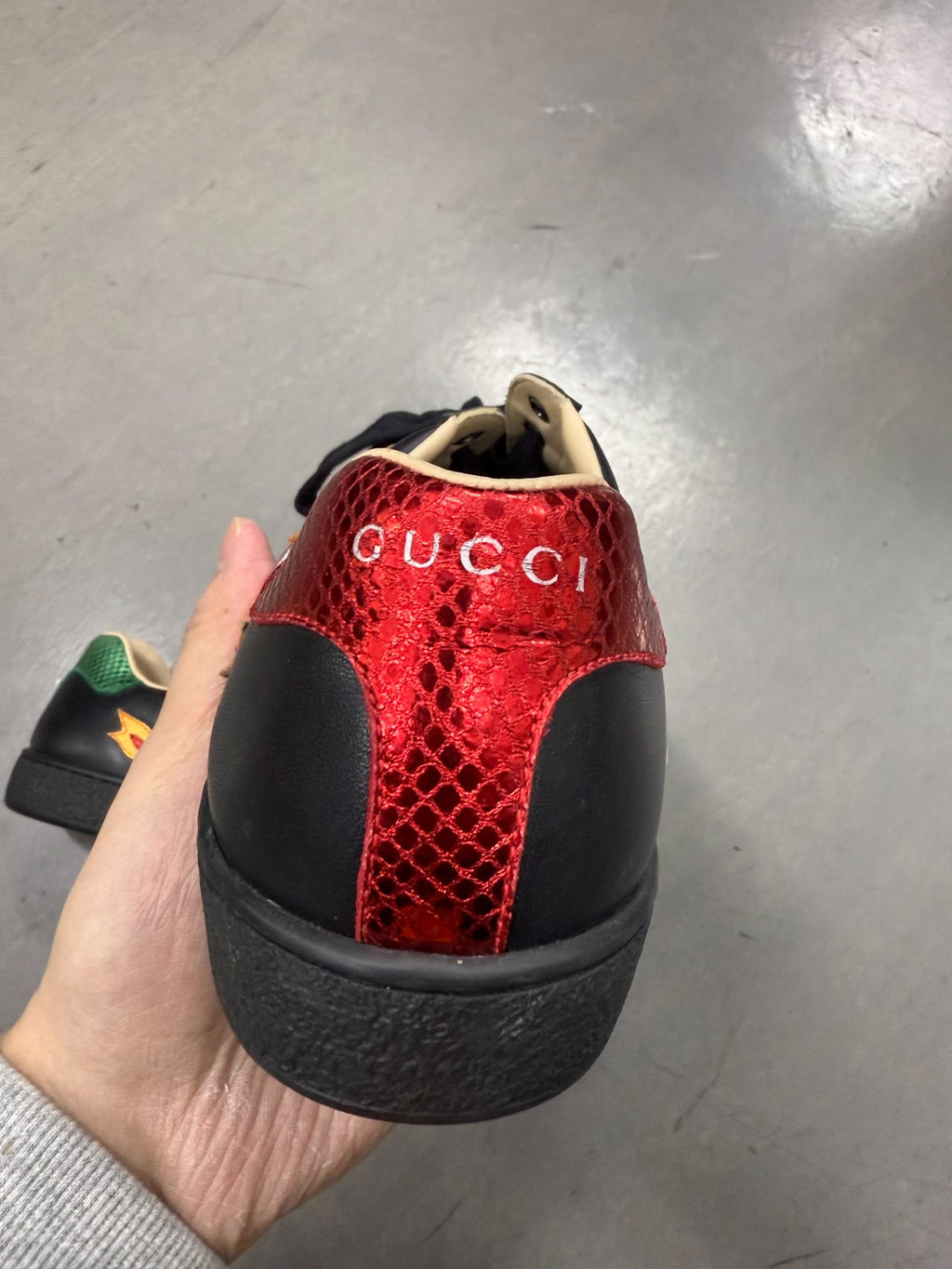 Gucci Black Flame Ace Sneakers