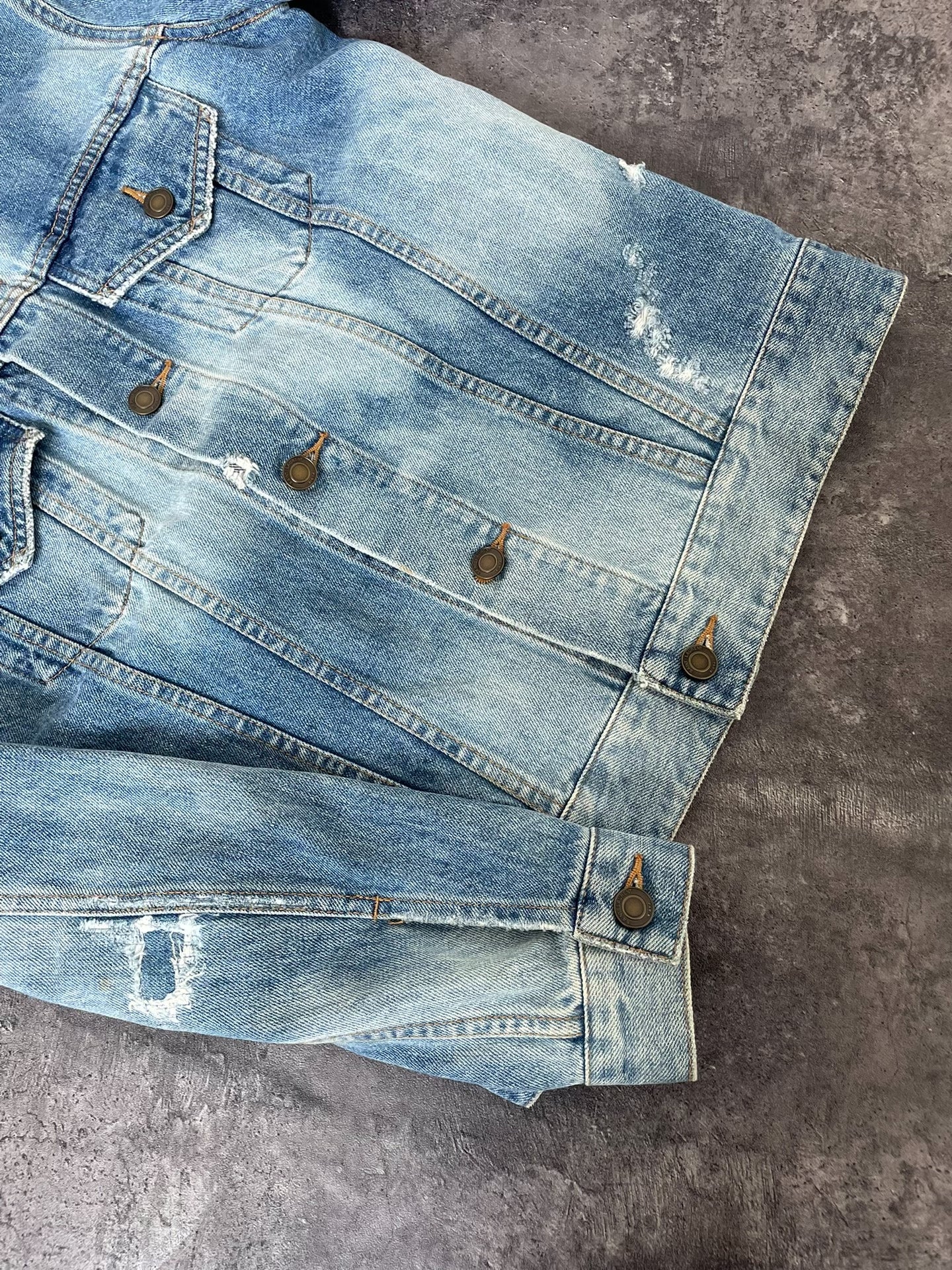 Saint Laurent SS17 Distressed Sweet Dreams  Denim Jacket