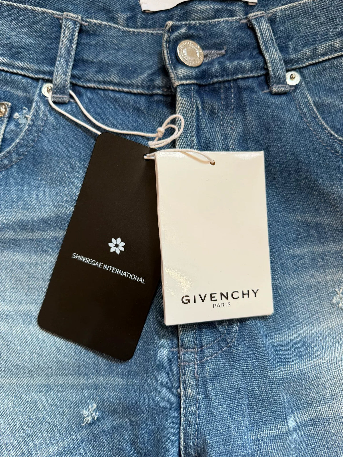 Givenchy bullet-hole distressed jeans