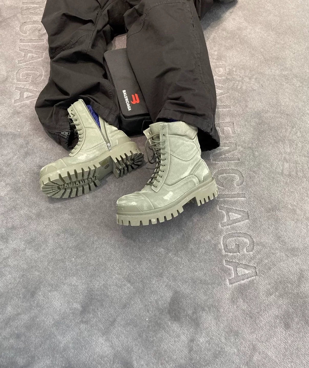 Balenciaga Paris Military Boots Strike